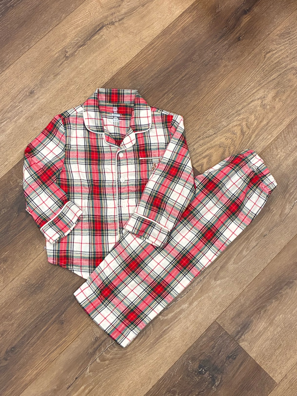 Gap Red Plaid Matching Pajama Set Christmas Holiday Pjs 2T